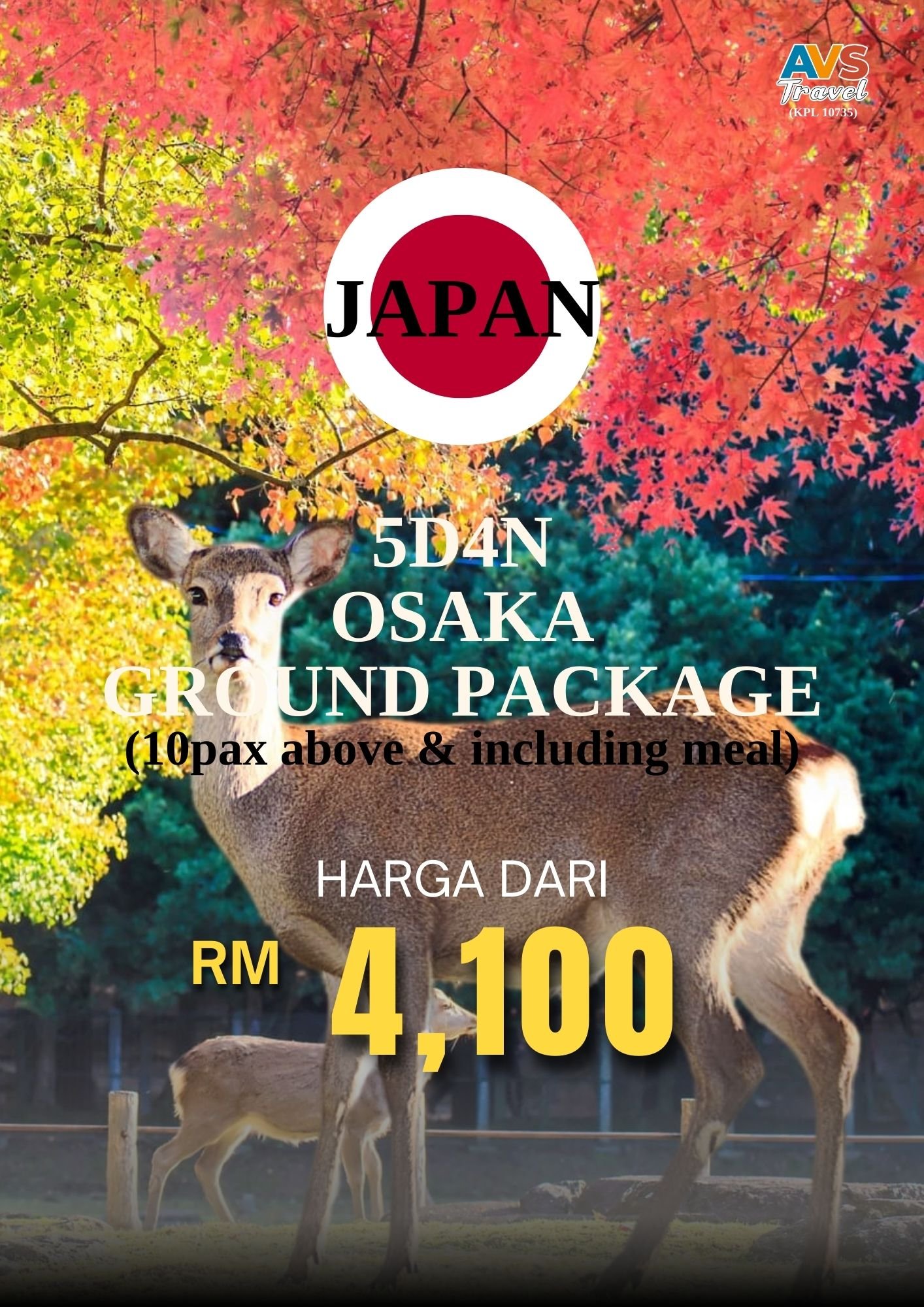 5D4N Osaka Ground Package (10pax above)